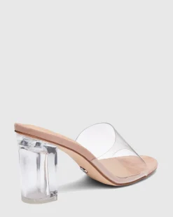 FERRAZ Clear Open Toe Heels