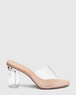 FERRAZ Clear Open Toe Heels