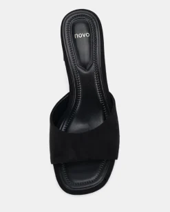 FINELLA Black Suede High Heels