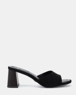 FINELLA Black Suede High Heels