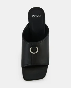 FRODO BLACK Open Toe Heels