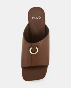 FRODO MILK CHOCOLATE Open Toe Heels
