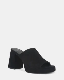 FUTURA BLACK Open Toe Heels