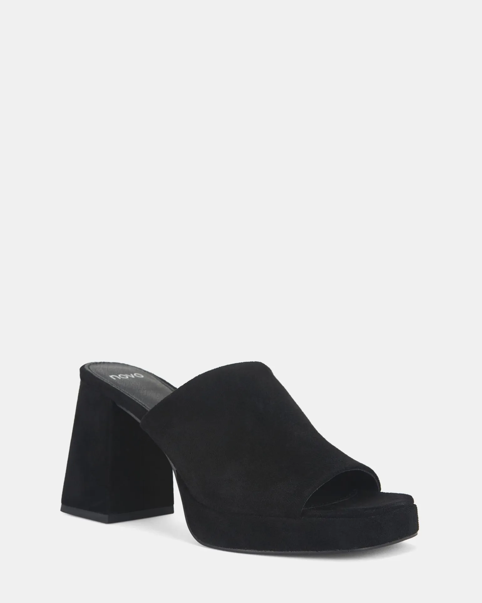 FUTURA BLACK Open Toe Heels