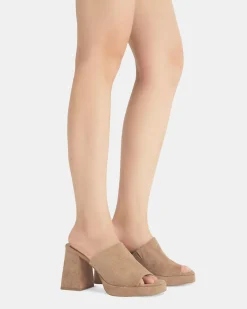 FUTURA CAMEL Open Toe Heels