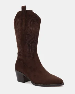 HALLOW ESPRESSO SUEDE Long Boots