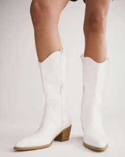HALLOW WHITE Long Boots