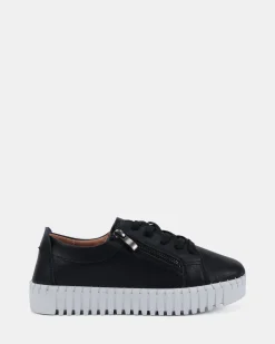 HATTIE RIVERS BLACK Lace Up Sneakers