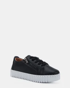 HATTIE RIVERS BLACK Lace Up Sneakers