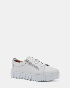 HATTIE RIVERS WHITE Lace Up Sneakers