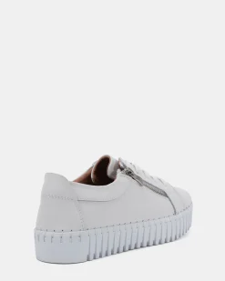 HATTIE RIVERS WHITE Lace Up Sneakers