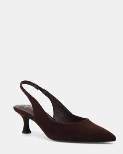 IDINNA ESPRESSO SUEDE Low Heels