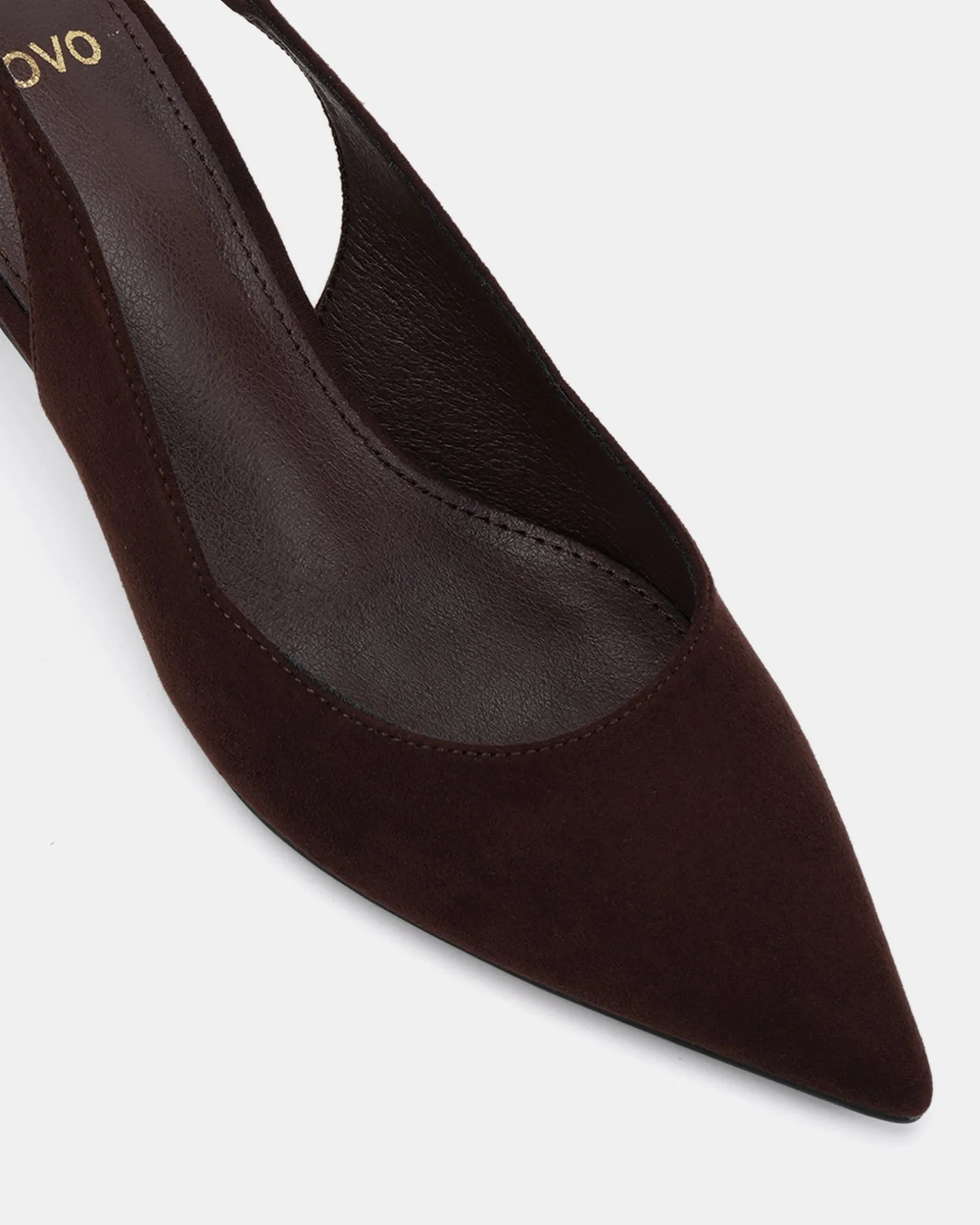 IDINNA ESPRESSO SUEDE Low Heels