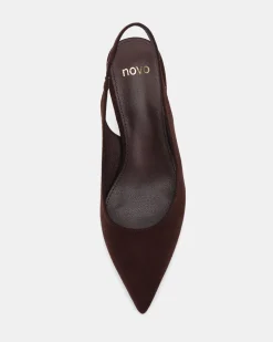 IDINNA ESPRESSO SUEDE Low Heels