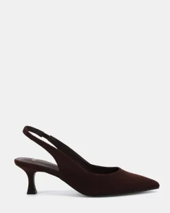 IDINNA ESPRESSO SUEDE Low Heels