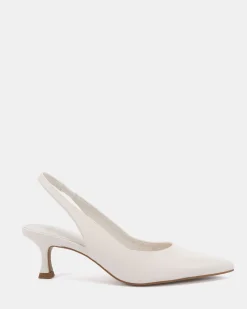 IDINNA White Smooth Low Heels