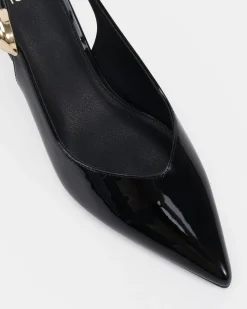 IONIZE Black Patent High Heels
