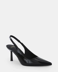 IRAYA Black Patent Pumps