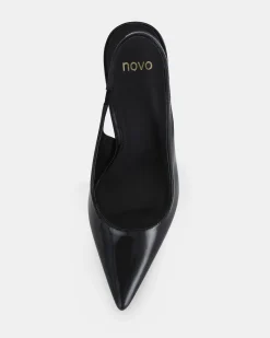 IRAYA Black Patent Pumps