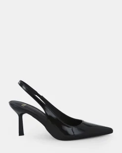 IRAYA Black Patent Pumps