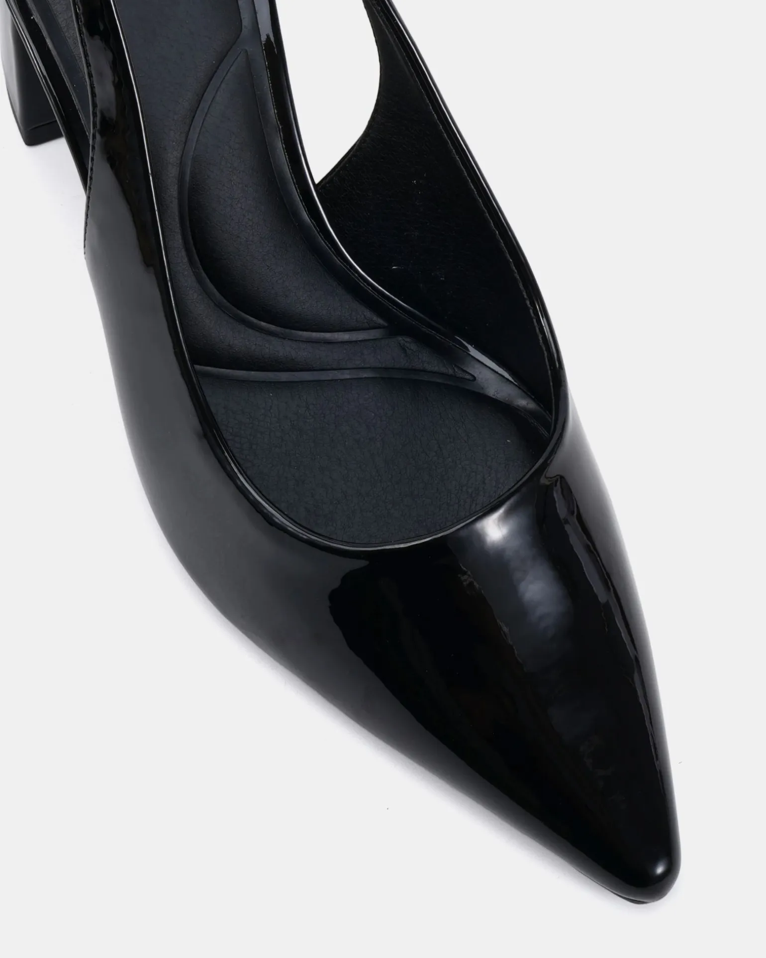 IRIE Black Patent Mid Heels