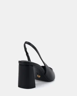 IRIE Black Smooth Mid Heels