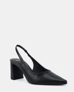 IRIE Black Smooth Mid Heels