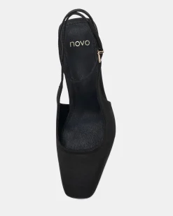 IRISH Black Satin High Heels