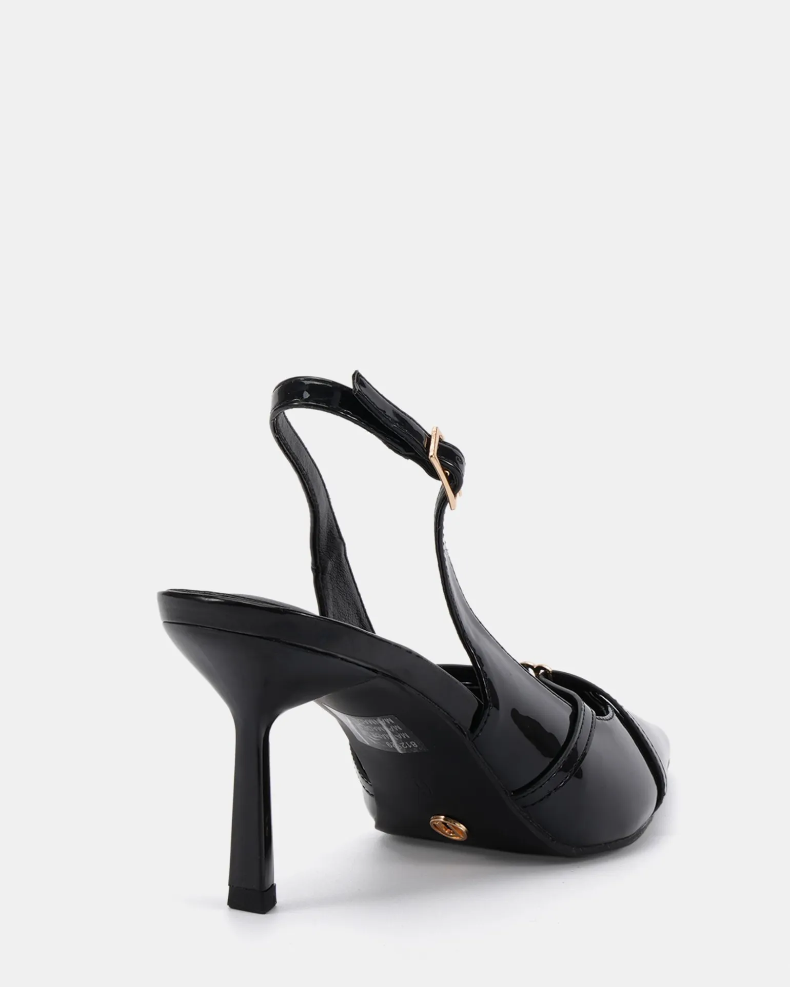 IRONA Black Patent Low Heels