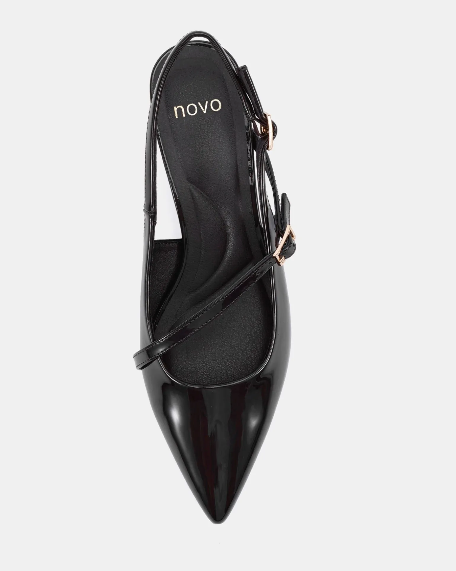 ISELA Black Patent Low Heels