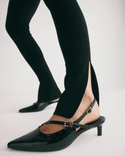 ISELA Black Patent Low Heels