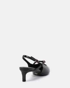 ISELA Black Patent Low Heels