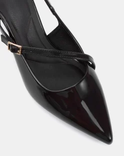 ISELA Black Patent Low Heels