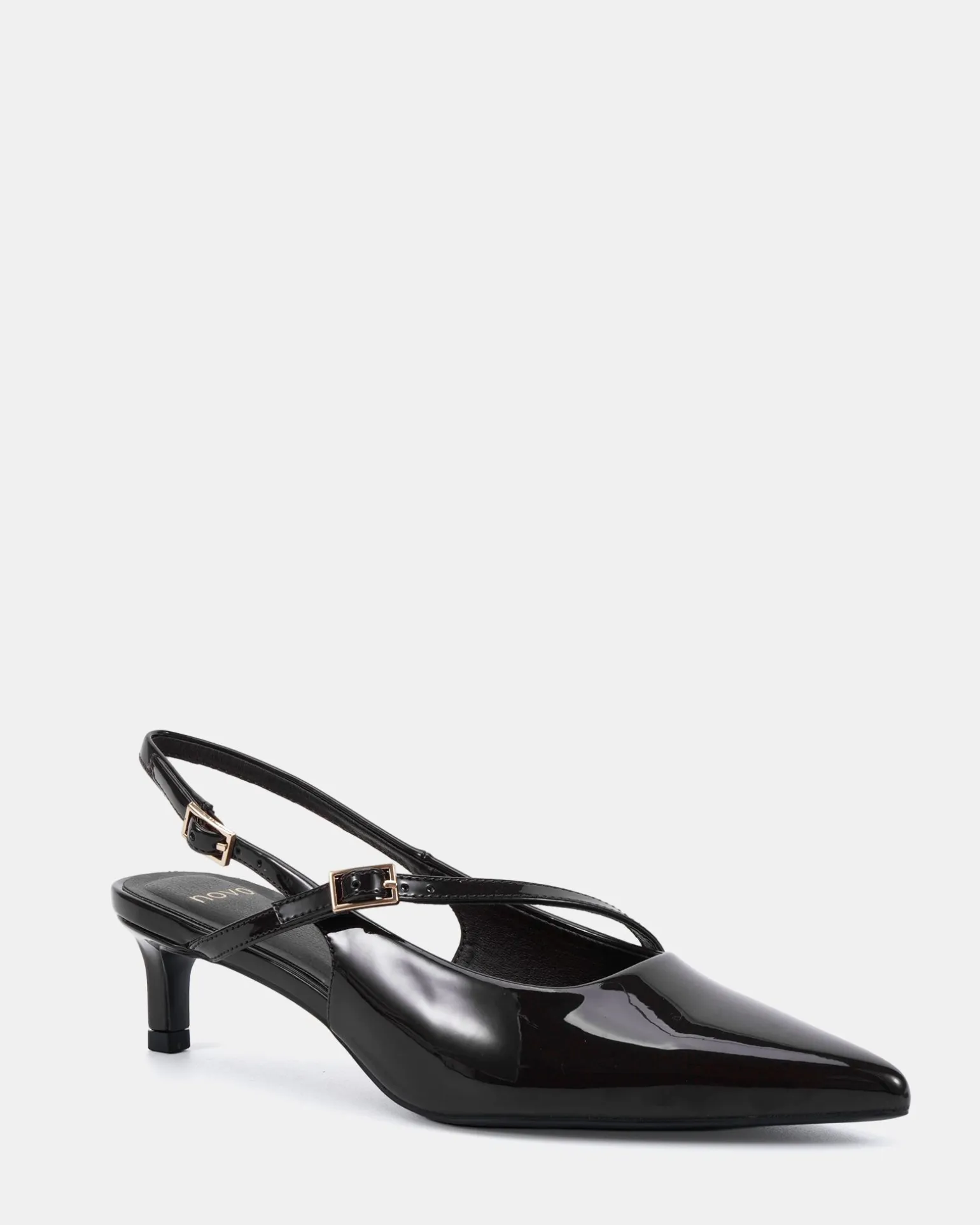 ISELA Black Patent Low Heels