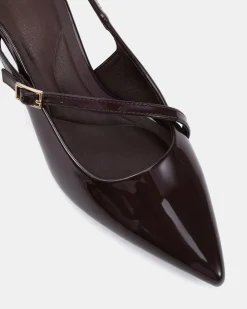 ISELA ESPRESSO PATENT Low Heels