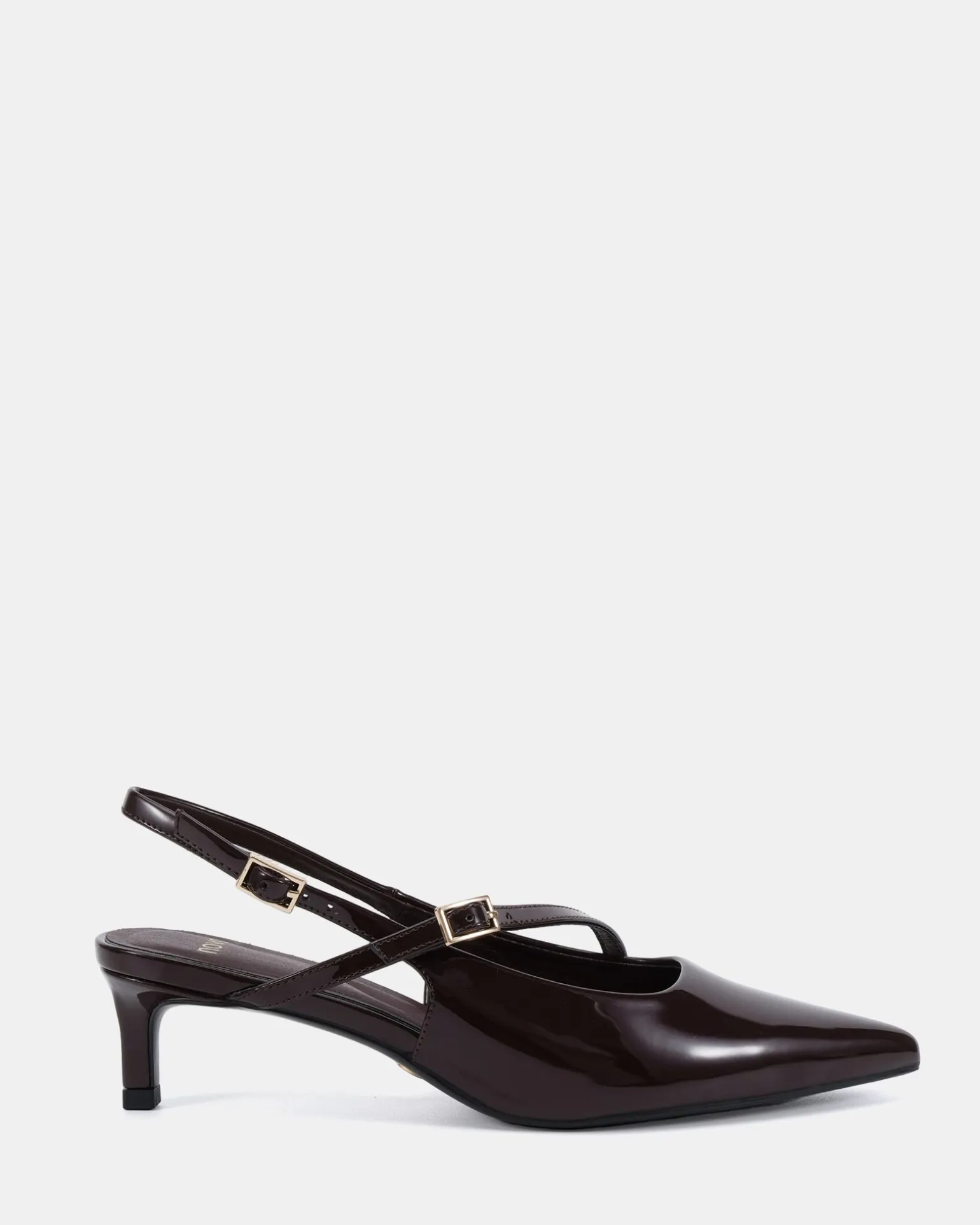 ISELA ESPRESSO PATENT Low Heels