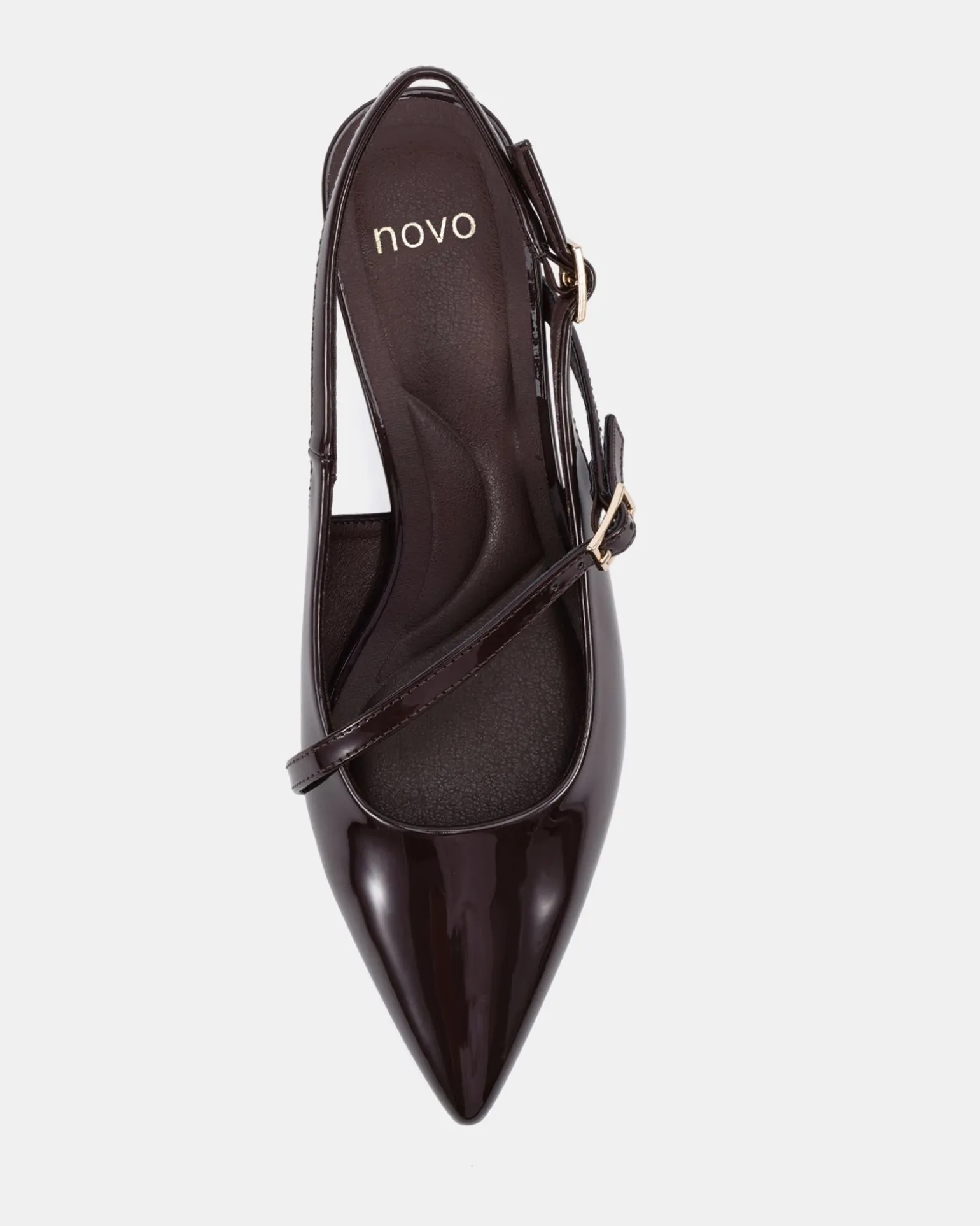 ISELA ESPRESSO PATENT Low Heels
