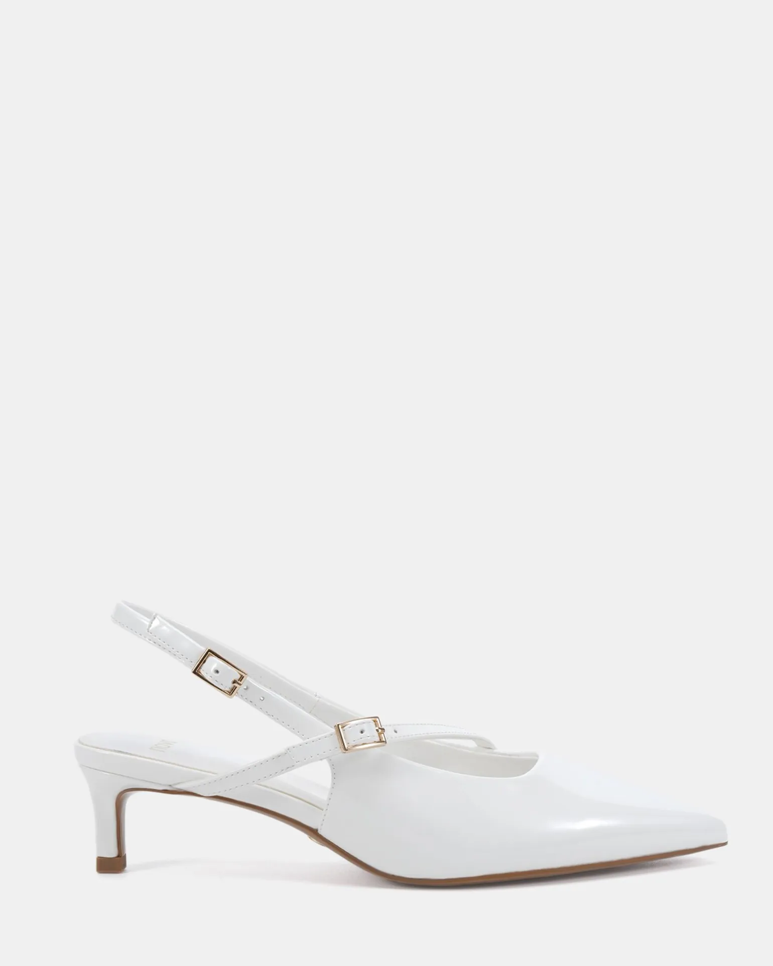 ISELA White Patent Low Heels
