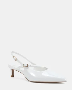 ISELA White Patent Low Heels