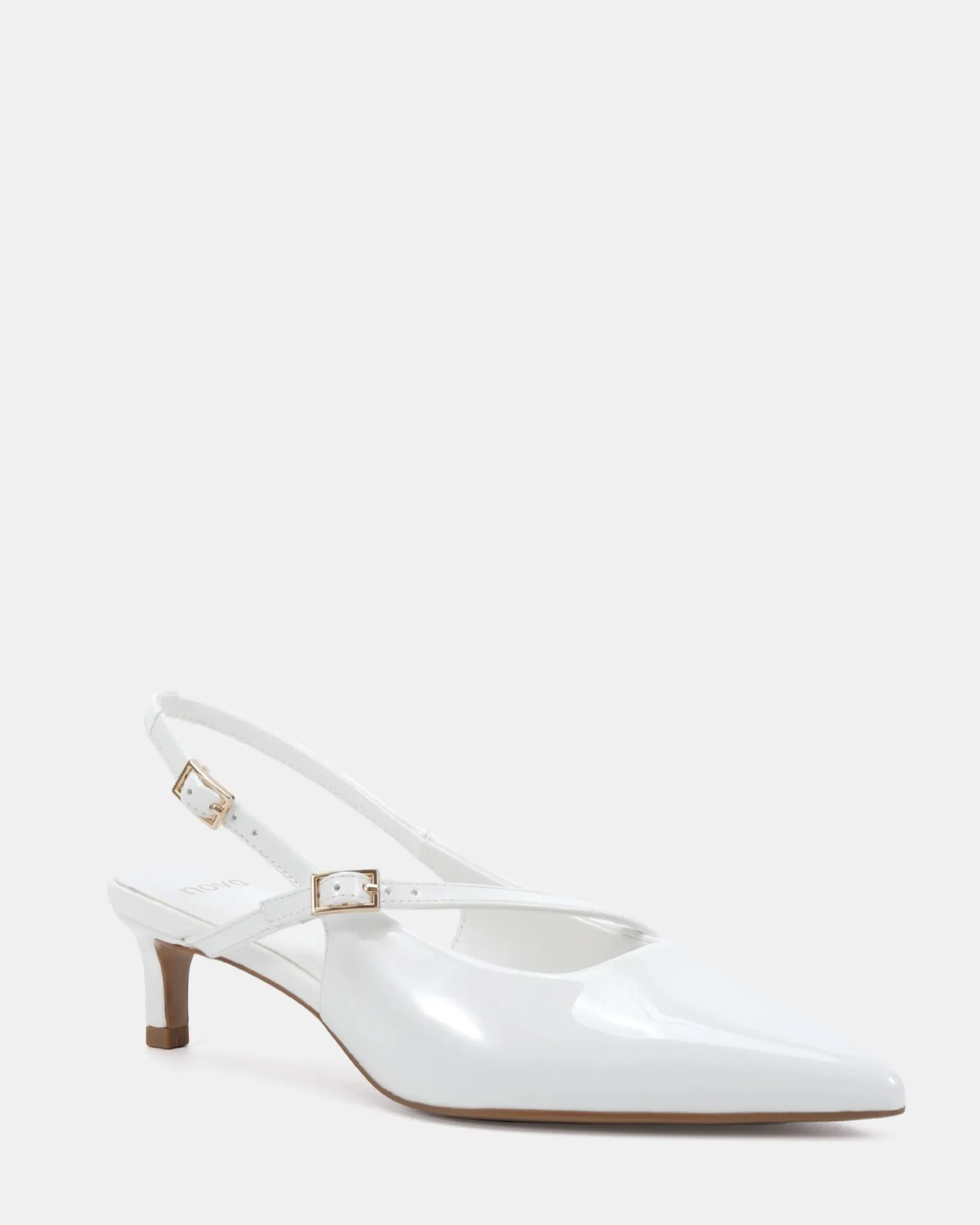 ISELA White Patent Low Heels