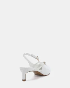 ISELA White Patent Low Heels