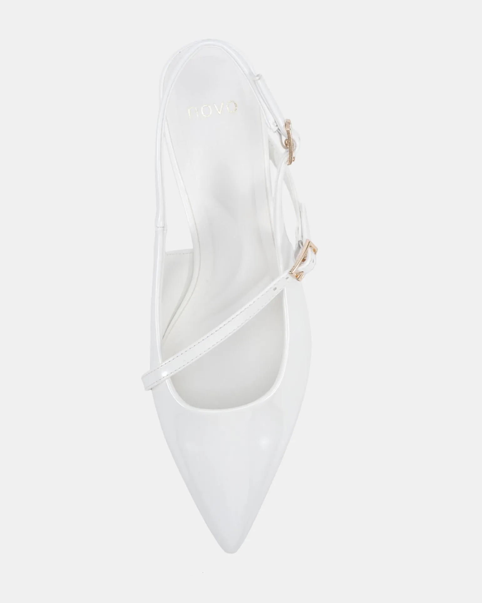ISELA White Patent Low Heels