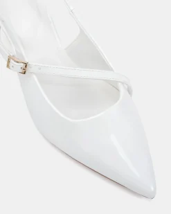 ISELA White Patent Low Heels