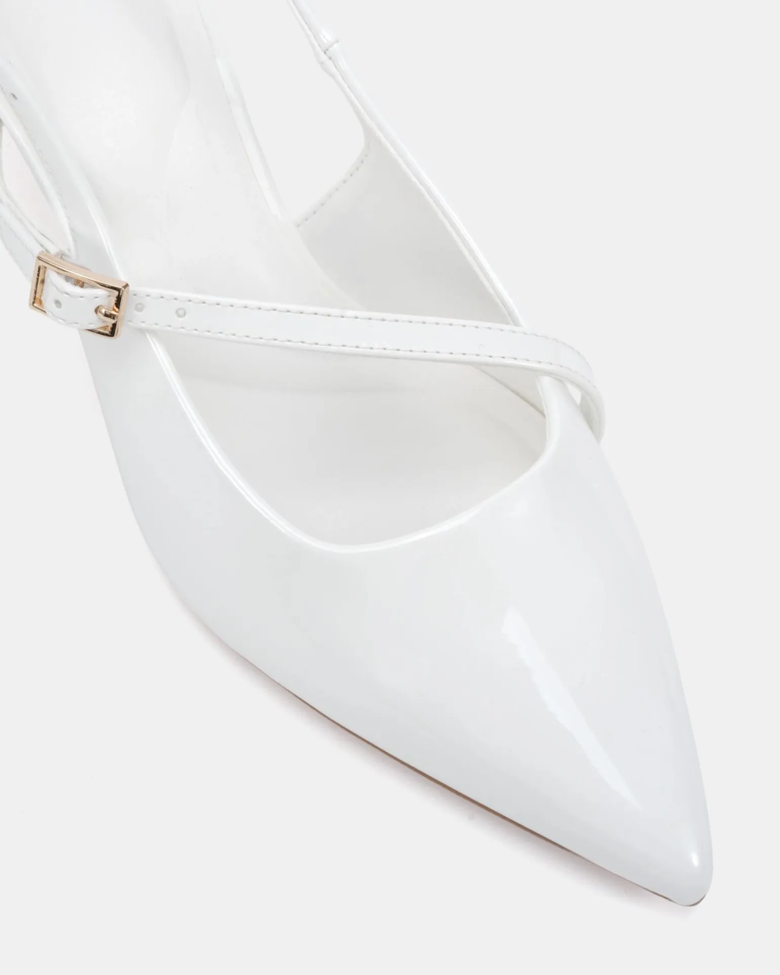 ISELA White Patent Low Heels