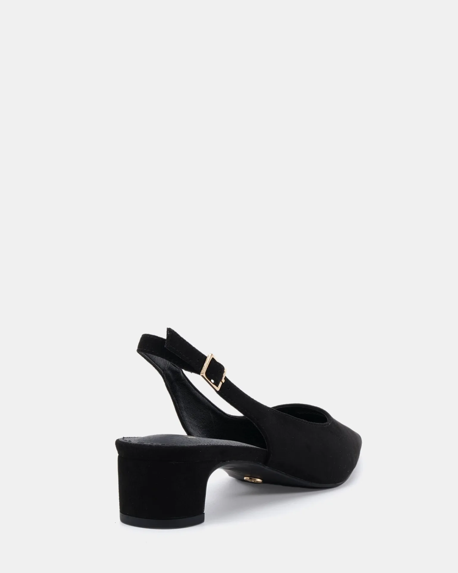 ISREES Black Suede Low Heels