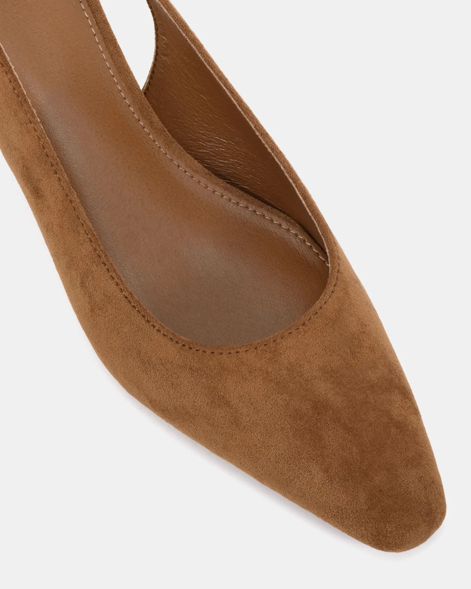 ISREES Caramel Suede Low Heels