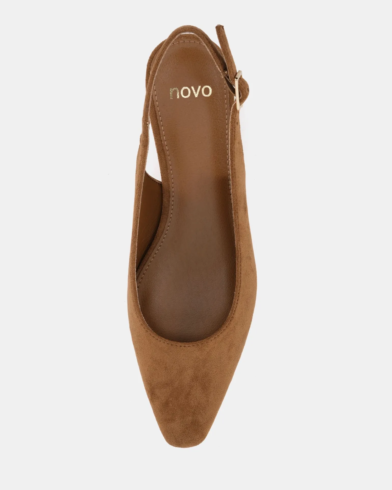 ISREES Caramel Suede Low Heels