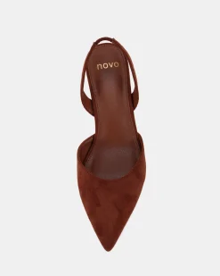 ISSAKA COFFEE SUEDE Low Heels