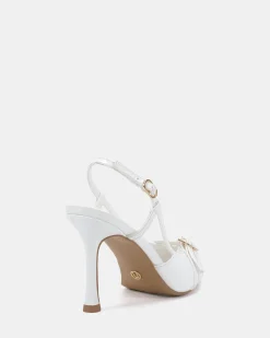 ISSORIA White Patent Low Heels