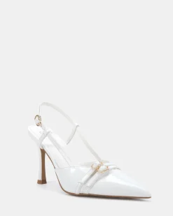 ISSORIA White Patent Low Heels